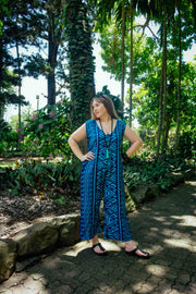 Tamarind Jumpsuit in Aztec Blue