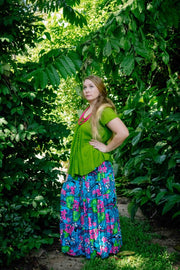 Bella Maxi Skirt - Tropical Sky Blue - zaphire_kuranda