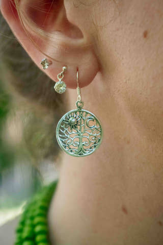Circa Dangle in Silver Earrings
