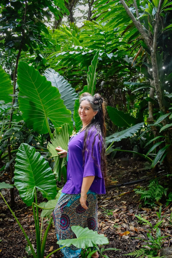 Avalon Batwing Top in Purple