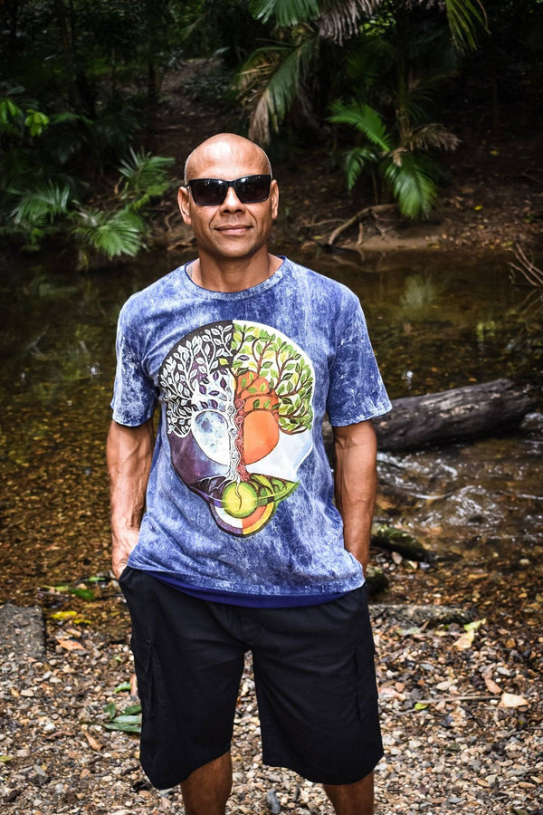 Alternate T Shirt in Tree of Life Blue