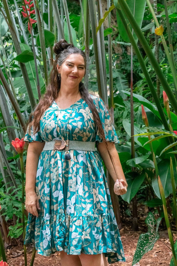 Astra Midi Dress in Lily Jade Silver