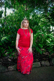 Atlas Skirt - Tie Dye Red