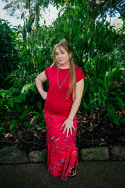 Atlas Skirt - Tie Dye Red