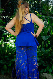 Atlas Skirt - Tie Dye Cobalt