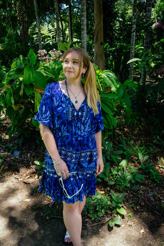 Cosmopolitan Short Dress in Navy Seas