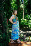 Flourish Midi Dress in Petal Blue