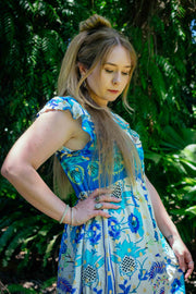 Flourish Midi Dress - Petal Blue