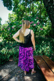 Gypsy Skirt - Dancing Hibiscus Purple