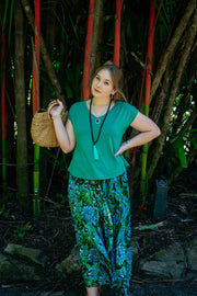 Mya V Neck Top - Jade