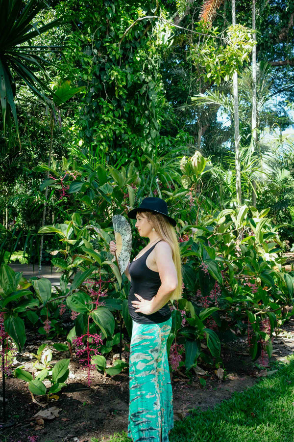 Atlas Skirt in Tie Dye Aqua