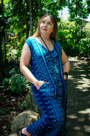 Tamarind Jumpsuit in Aztec Blue