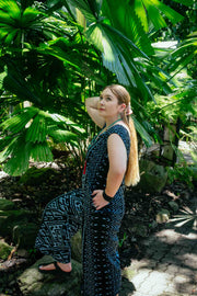 Tamarind Jumpsuit in Aztec Black