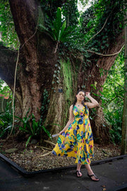Jasmine Midi Dress - Tropical Sunshine