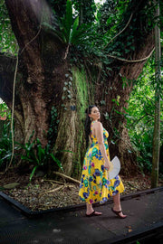 Jasmine Midi Dress - Tropical Sunshine
