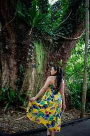 Jasmine Midi Dress - Tropical Sunshine