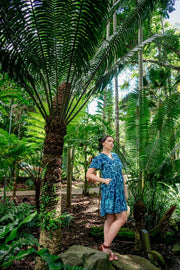 Bellini Short Dress - Navy Rainforest