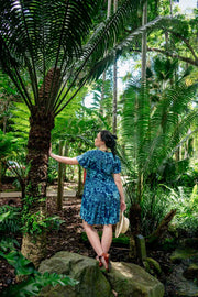 Bellini Short Dress - Navy Rainforest