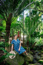 Bellini Short Dress - Navy Rainforest