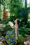 Jasmine Midi Dress - Palm Leaf Mustard bohemian fashion from Zaphire Kuranda