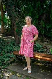 Ishtar Short Dress - Red Zen Tangle