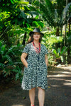 Octavia Short Dress in Safari Black