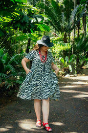 Octavia Short Dress - Safari Black