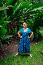 Mayan Midi Dress - Aztec Blue