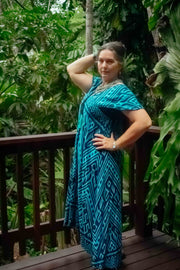 Mayan Midi Dress - Aztec Teal
