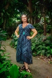 Mayan Midi Dress - Aztec Black