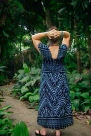 Mayan Midi Dress - Aztec Black