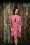 Stellar Short Dress - Batik Terracotta - zaphire_kuranda