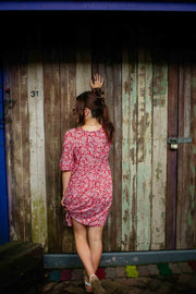 Stellar Short Dress - Batik Terracotta