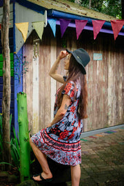 Octavia Short Dress - Orchid Saffron