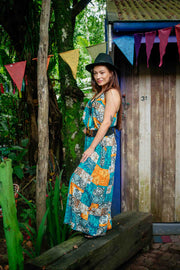 Sunday Jumpsuit - Patchwork Aqua