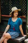 Jamaica Short Skirt in Dandelion Navy