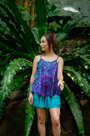 Bindy Shorts in Teal Mosaic