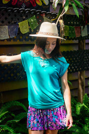 Bindy Shorts - Purple Tulip