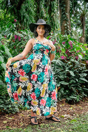 Jasmine Midi Dress – Black Hibiscus