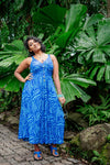 Jasmine Midi Dress – Blue Bliss
