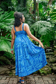 Jasmine Midi Dress – Blue Bliss
