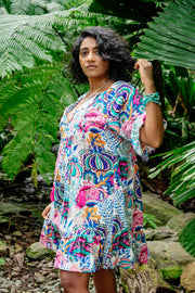 Cosmopolitan Short Dress – Folk Floral