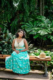 Jasmine Midi Dress – Sea Green Garden