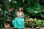 Jasmine Midi Dress – Sea Green Garden