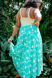 Jasmine Midi Dress – Sea Green Garden