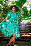Serenity Midi Dress – Jungle Jade