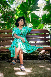 Serenity Midi Dress – Jungle Jade
