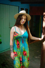 Simone Short Dress - Feather Teal