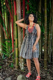 Zest Short Dress – Shadow Black