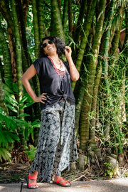 Cinnamon Pants – Rayon Flower Star